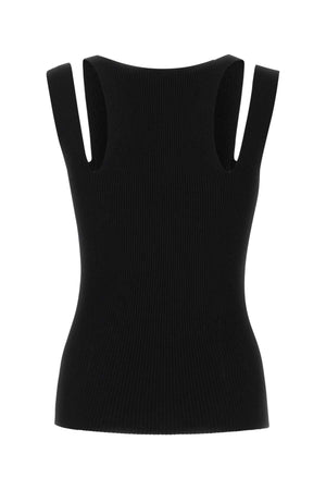 ALEXANDER MCQUEEN Chic Black Viscose Blend Top for Women