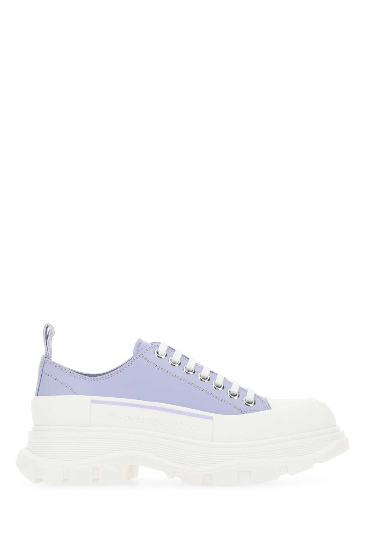 ALEXANDER MCQUEEN Lilac Leather Tread Slick Sneaker - Women’s Size