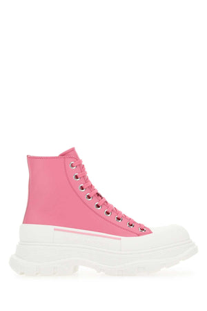 ALEXANDER MCQUEEN Leather Tread Slick Sneaker for Women