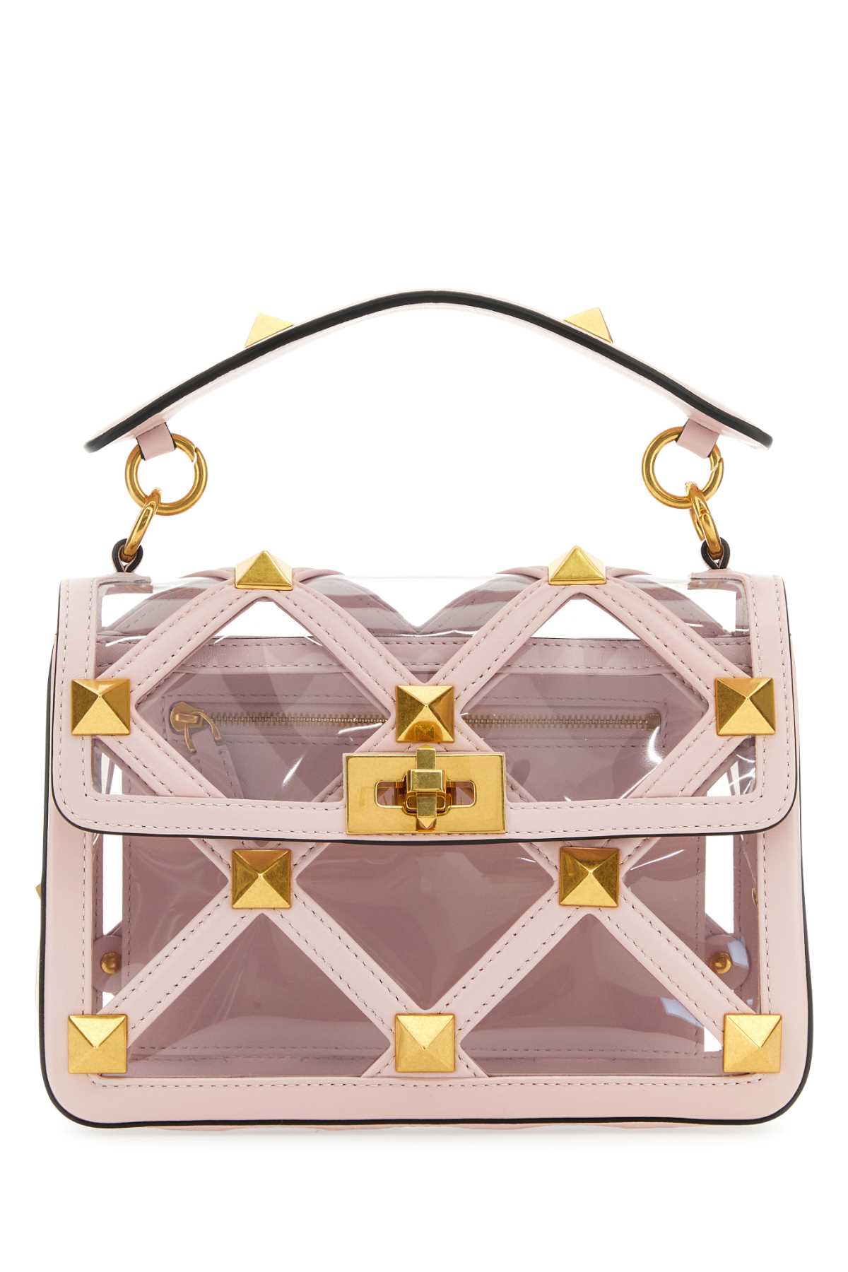 VALENTINO GARAVANI Medium Roman Stud Handbag - Pastel Pink