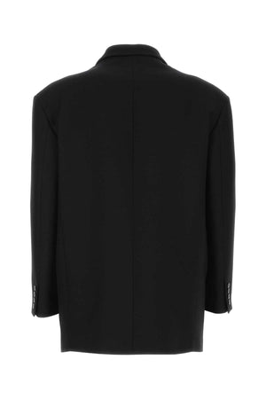 VALENTINO GARAVANI Classic Black Wool Blend Blazer for Men