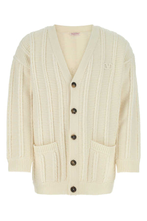 VALENTINO GARAVANI Ivory Wool Cardigan for Men