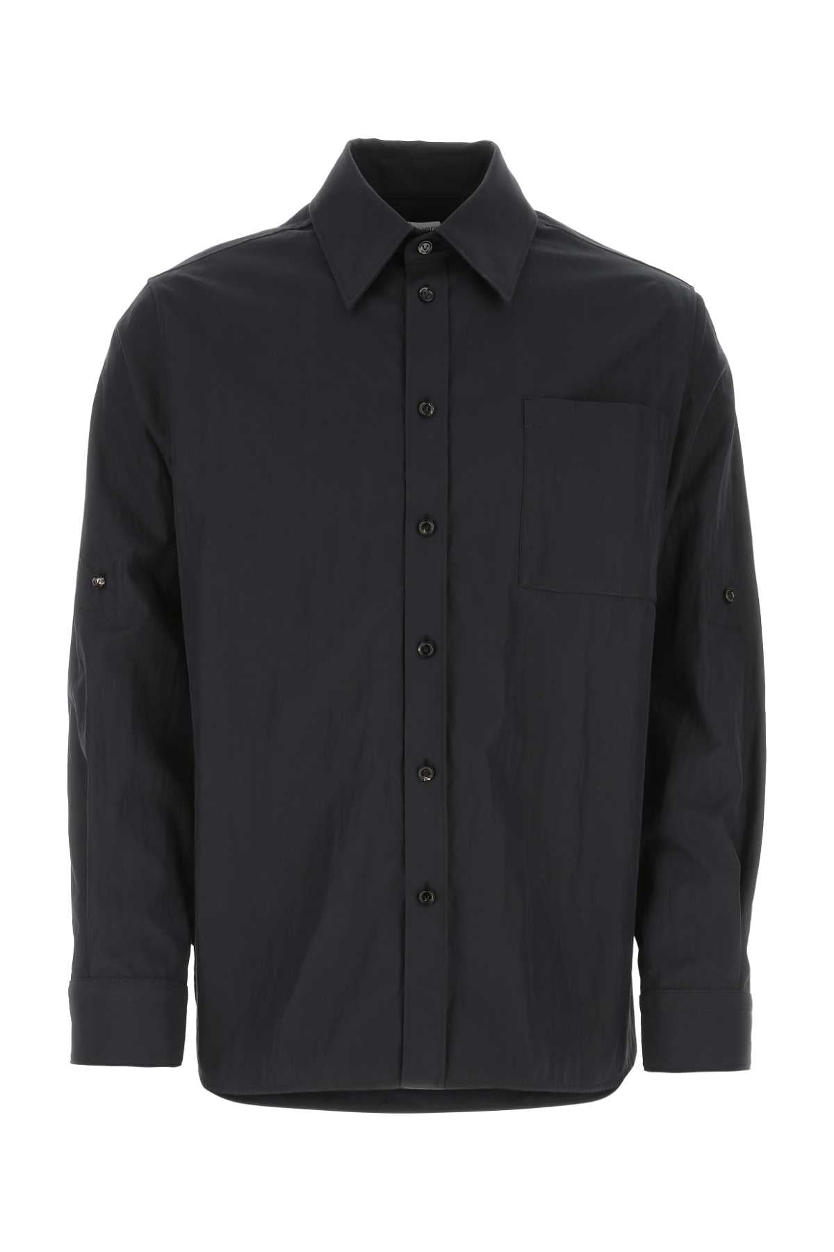 BOTTEGA VENETA Midnight Blue Cotton Blend Shirt for Men