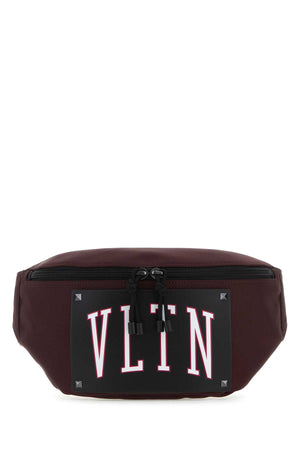 VALENTINO GARAVANI Grape Fabric VLTN Mini Belt Handbag - 28x13x7 cm