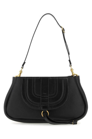 CHLOE Mini Black Leather Clutch with Antique Finish