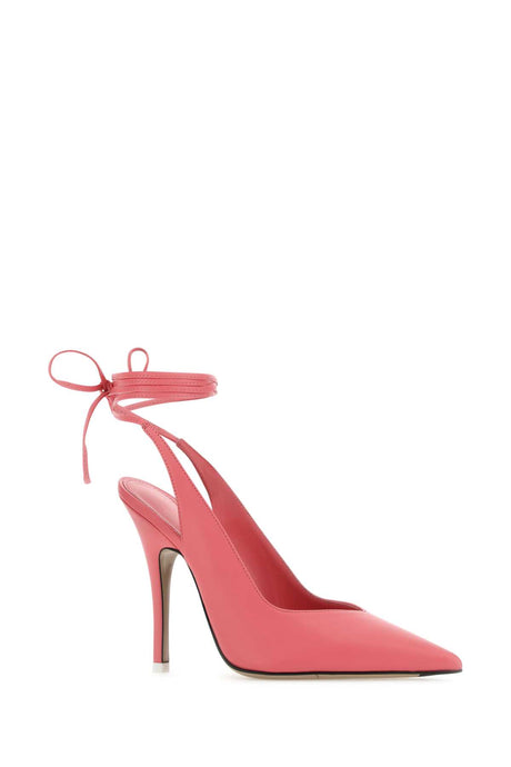 THE ATTICO Elevated Pink Leather Venus Pumps with 10.5 cm Heel