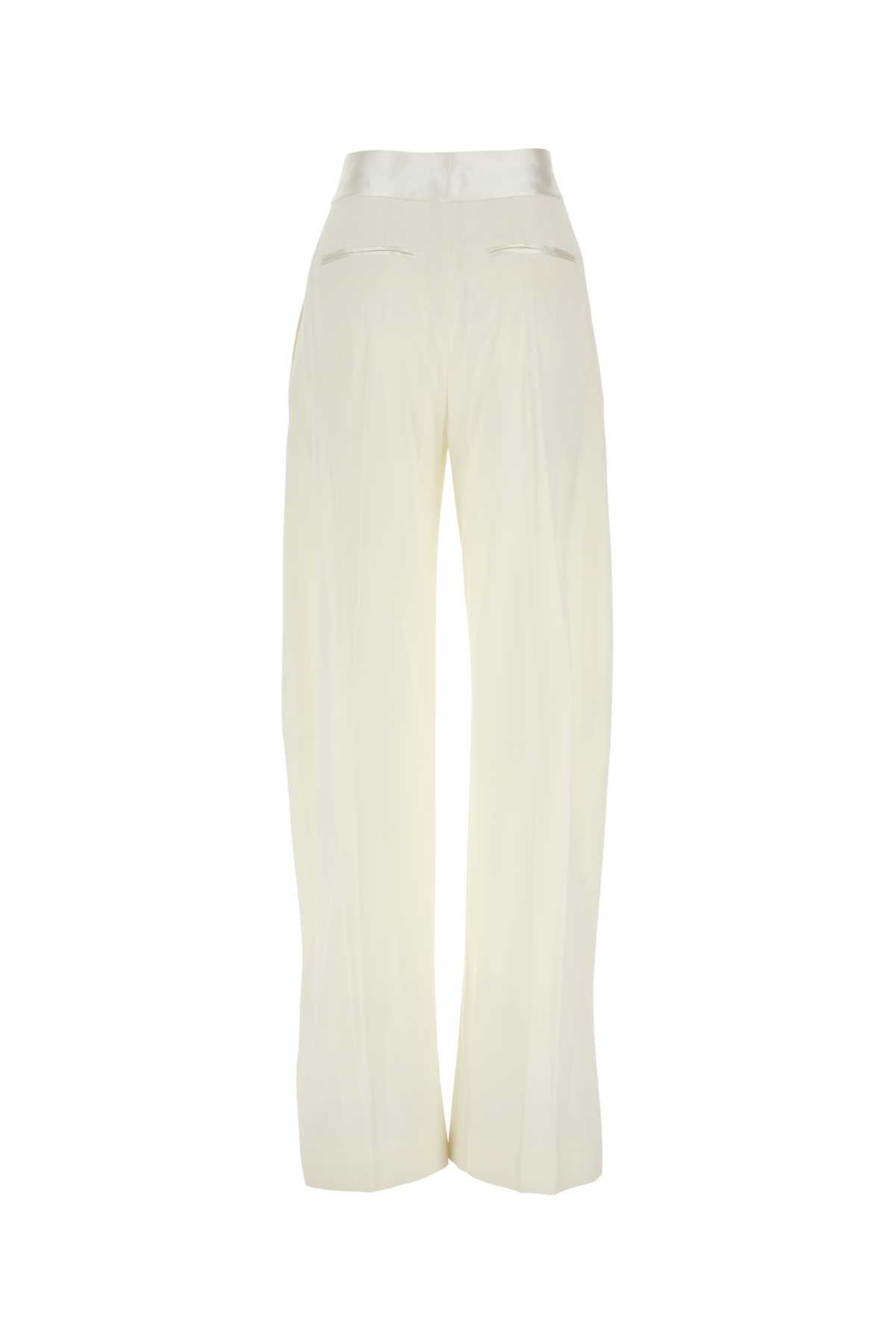 THE ATTICO Ivory Wide-Leg Wool Pants