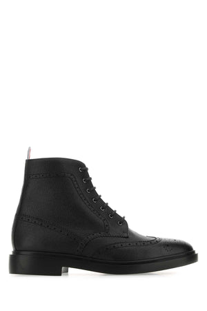 THOM BROWNE Elegant Leather Ankle Boots for Modern Men