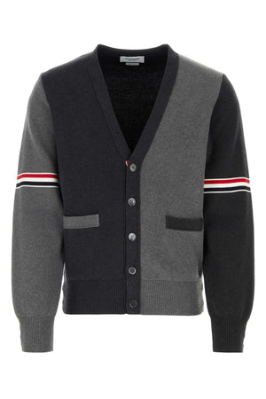 THOM BROWNE Two-Tone Knit Cardigan for Men - 24W