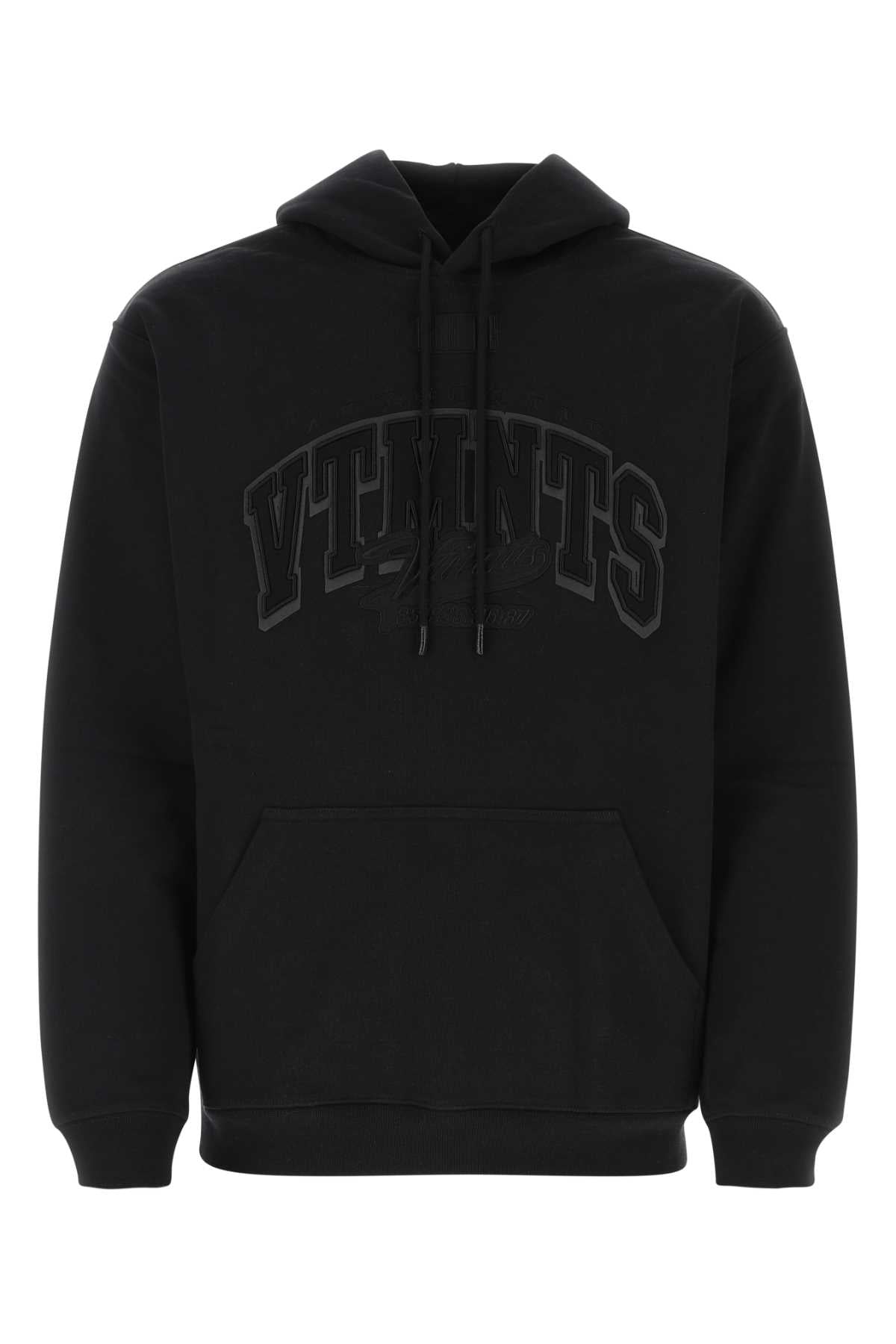 VTMNTS Classic Black Stretch Cotton Sweatshirt for Men - 23S Season