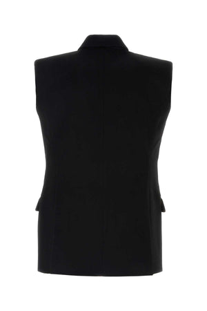 VTMNTS Sleeveless Black Wool Blazer for Modern Men