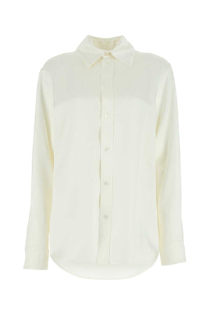 BOTTEGA VENETA Ivory Satin Button-Up Shirt for Women