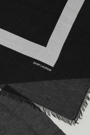 SAINT LAURENT Printed Modal Blend Scarf - 135 cm x 135 cm