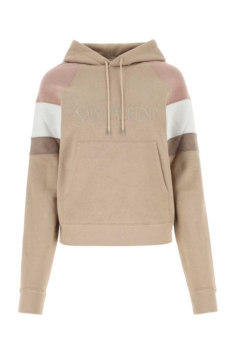 SAINT LAURENT Beige Cotton Sweatshirt for Women