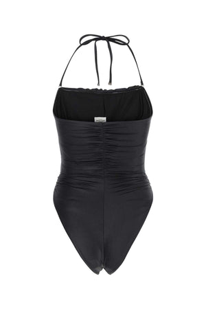 SAINT LAURENT Black Stretch Nylon Swimsuit