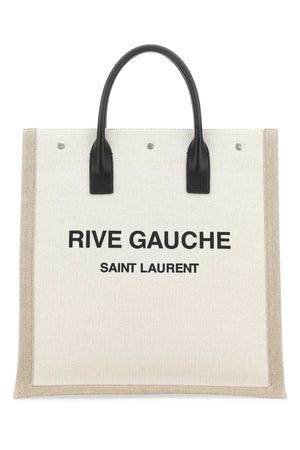 SAINT LAURENT Two-tone Canvas Shopping Handbag - 38x39x17 cm