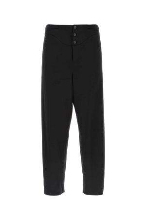 SAINT LAURENT Elegant Black Satin Pants for Men