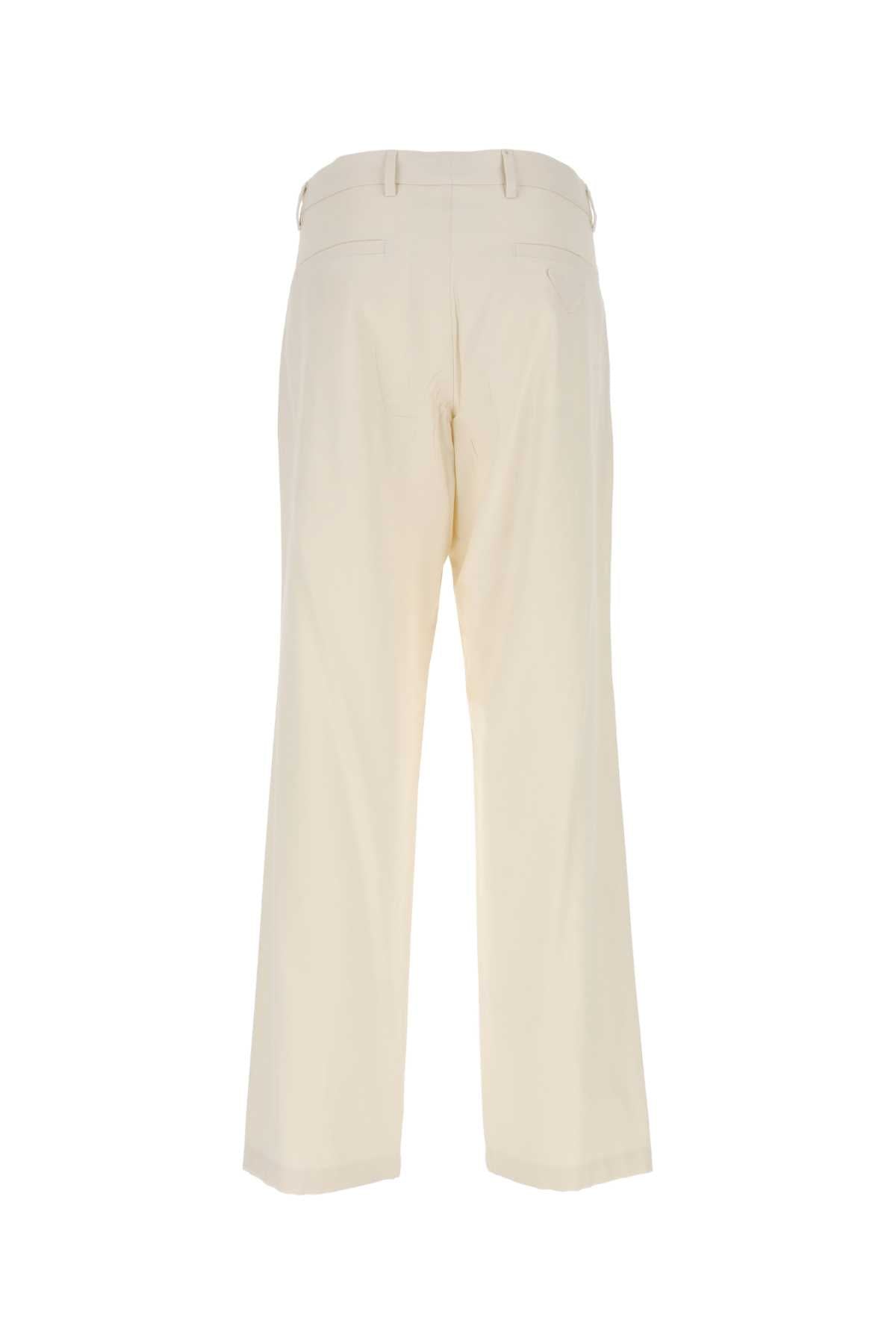 PRADA Classic Ivory Cotton Pants for Men