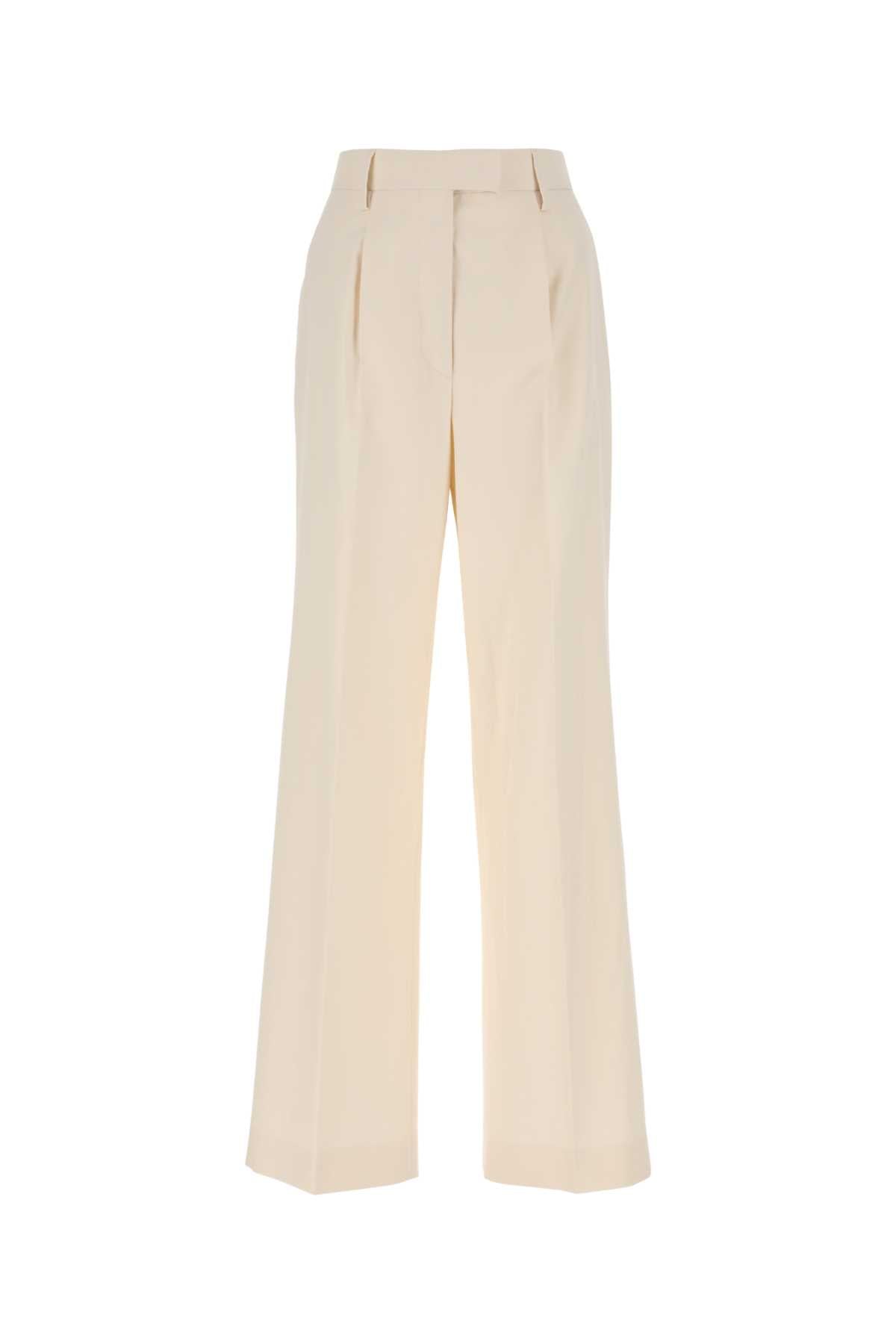 PRADA Ivory Wide-Leg Pants for Women - Spring 2024 Collection