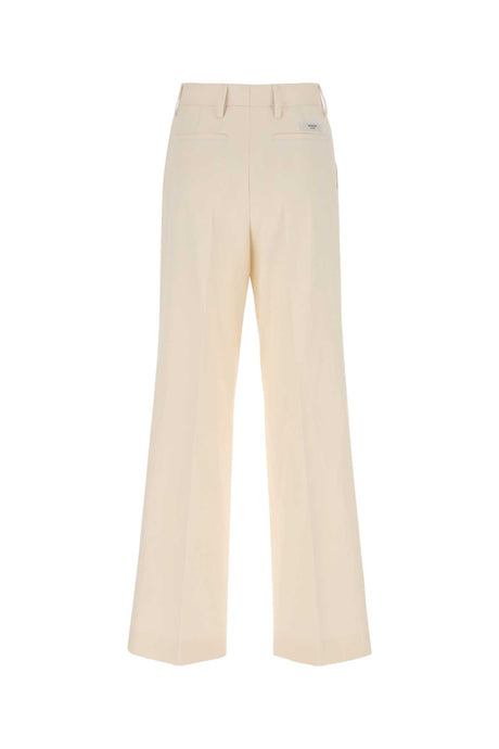 PRADA Ivory Wide-Leg Pants for Women - Spring 2024 Collection