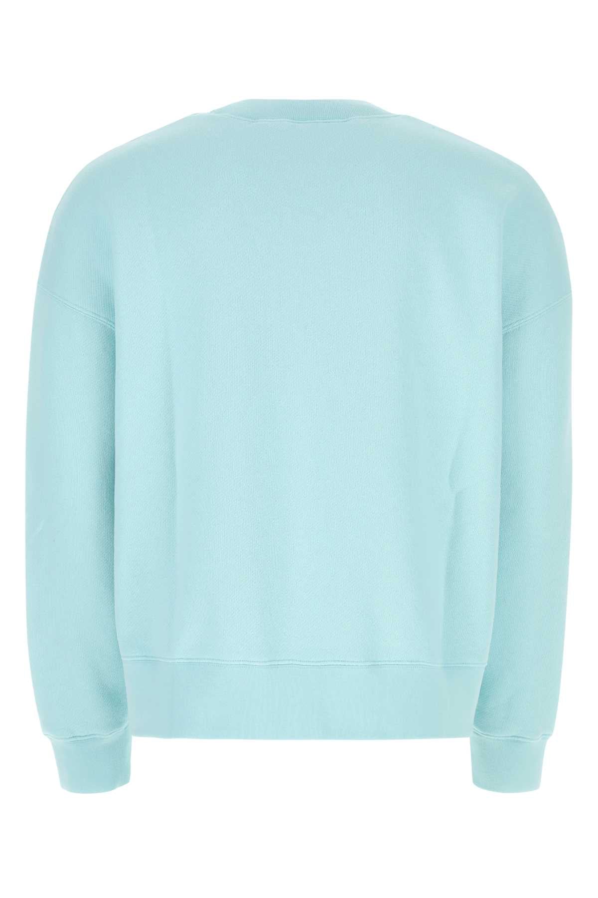 PALM ANGELS Light Blue Cotton Sweatshirt for Men - 23S Collection