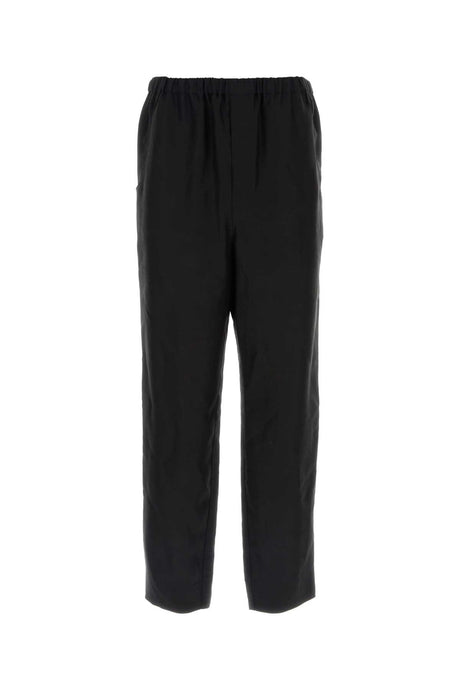 SAINT LAURENT Sleek Black Viscose Blend Pants for Men