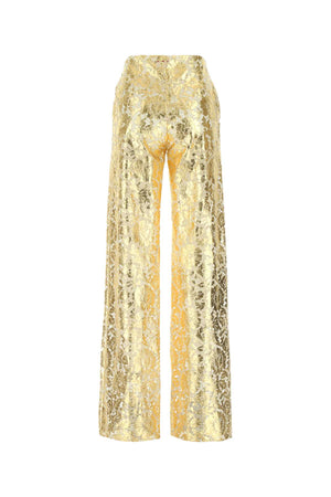 VALENTINO GARAVANI Elegant Gold Lace Pants for Women