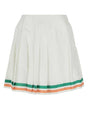 CASABLANCA Elegant White Satin Mini Skirt