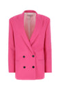 PHILOSOPHY DI LORENZO SERAFINI Oversized Fuchsia Stretch Wool Blazer