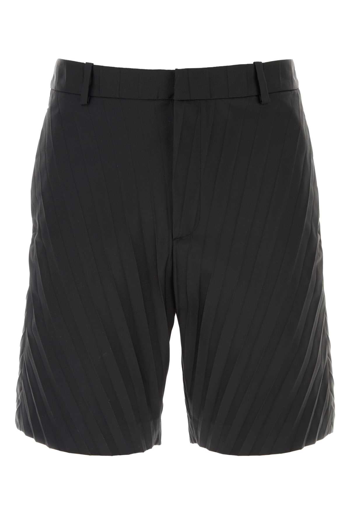 VALENTINO GARAVANI Men's Black Nylon Bermuda Shorts