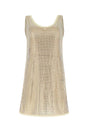 PRADA Embellished Mesh Mini Dress