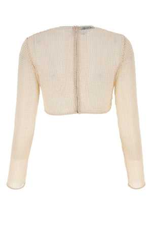 PRADA Beige Sand Beads Top for Women