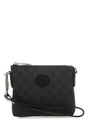 GUCCI Mini Black GG Supreme Fabric Clutch Bag