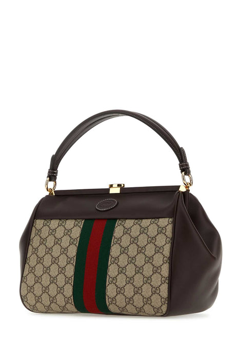 GUCCI Sleek Fabric and Leather Handbag - 28 cm x 23 cm x 16 cm