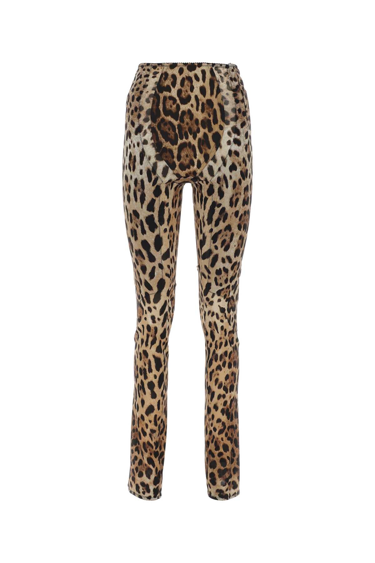 DOLCE & GABBANA Chic Animal Print Marquisette Pants