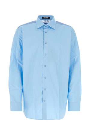 RAF SIMONS Oversized Light Blue Poplin Shirt - 23S Collection