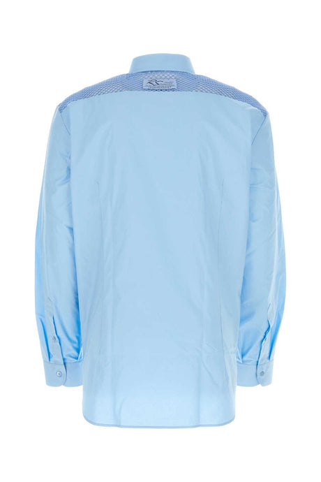 RAF SIMONS Oversized Light Blue Poplin Shirt - 23S Collection