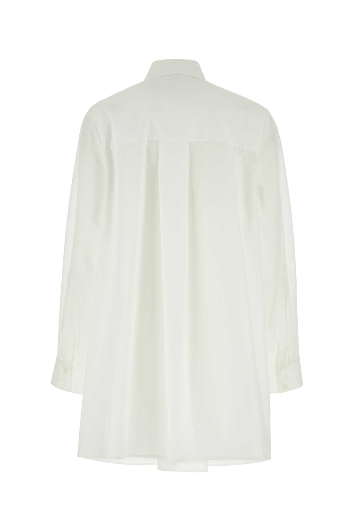 LOEWE Effortless White Poplin Mini Shirt Dress for Women