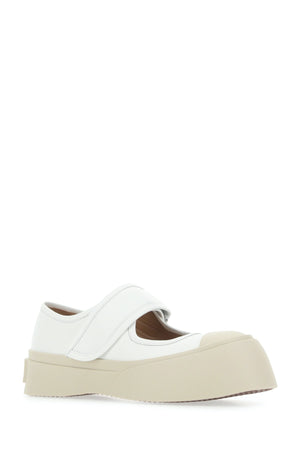 MARNI Elegant White Leather Mary Jane Sneakers - 5 cm Sole Height