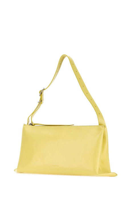 JIL SANDER Yellow Leather Shoulder Handbag - Spacious Design (43 cm x 19 cm x 10 cm)