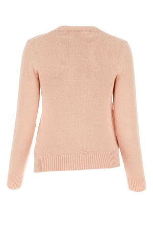 JIL SANDER Light Pink Cotton Blend Mini Sweater for Women