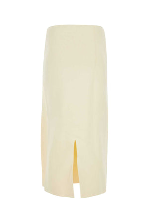 JIL SANDER Ivory Viscose Blend Skirt