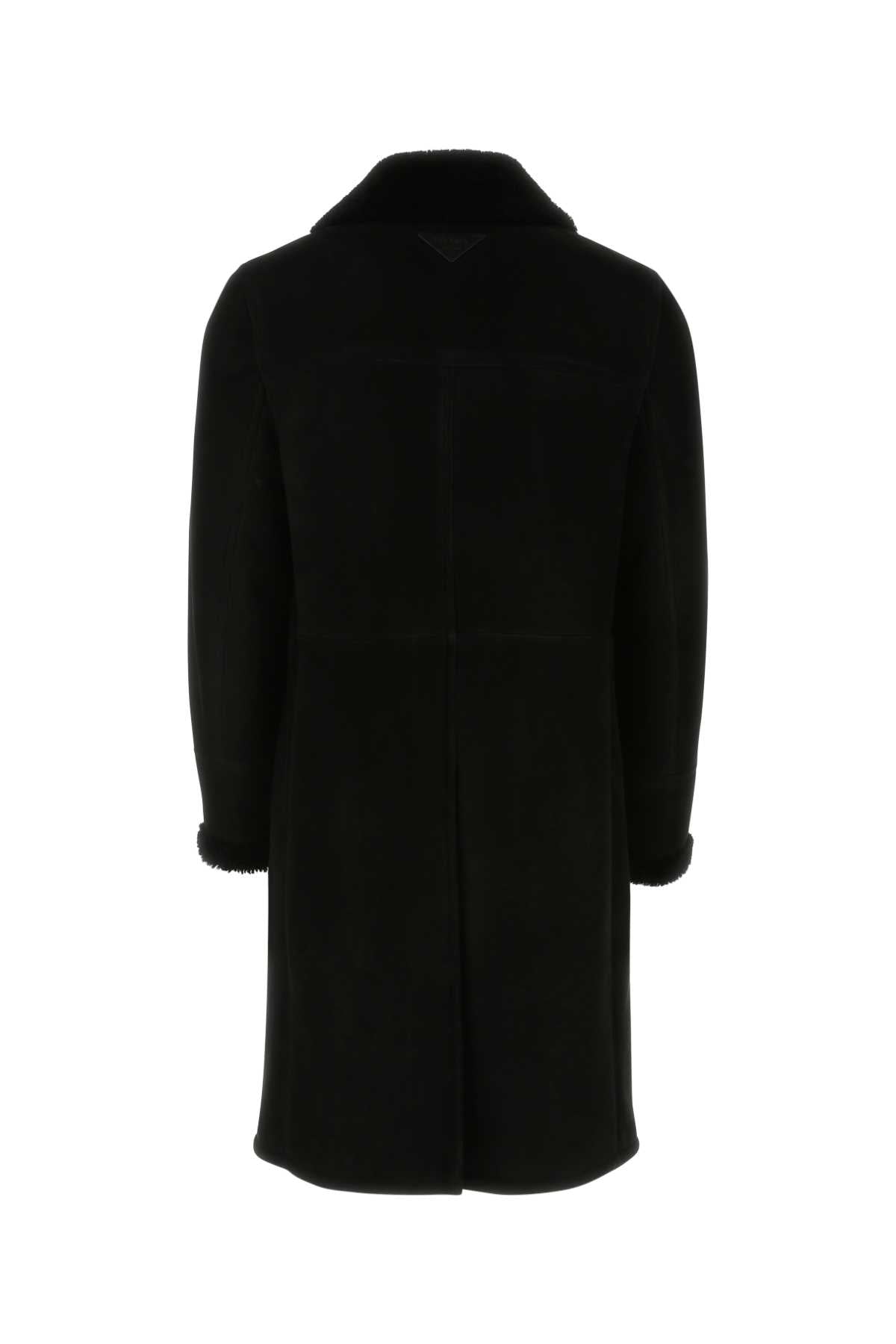 PRADA Men's Shearling Jacket - Classic Black Style