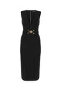 VERSACE Elegant Black Crepe Dress