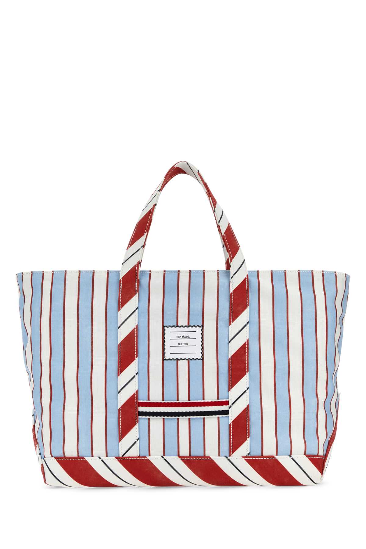 THOM BROWNE Printed Canvas Medium Handbag - 41 cm x 38 cm x 17 cm