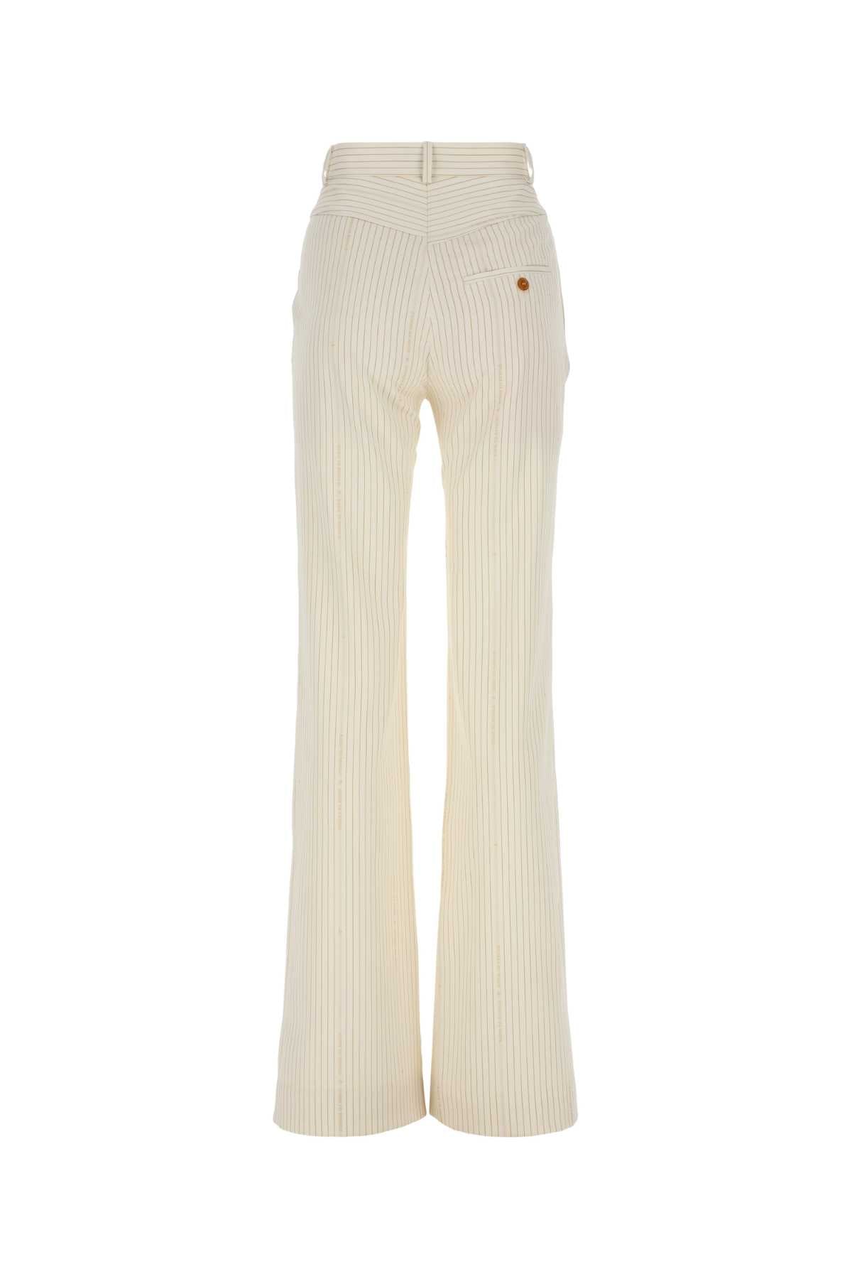 VIVIENNE WESTWOOD Embroidered Wool Blend Striped Ray Pant