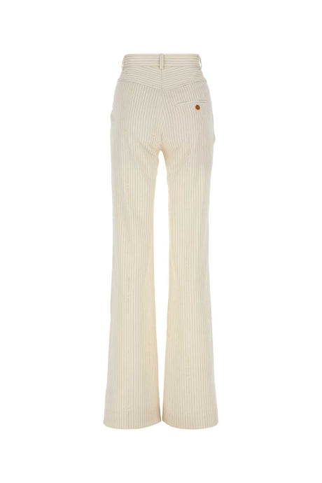 VIVIENNE WESTWOOD Embroidered Wool Blend Striped Ray Pant