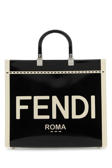 FENDI Two-tone Medium Sunshine Shopping Handbag 35cm