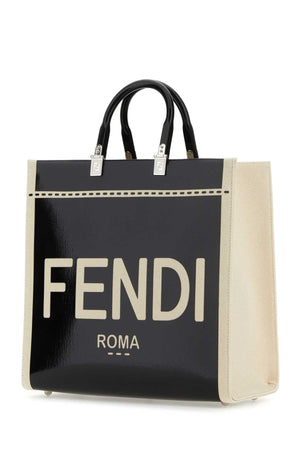 FENDI Two-tone Medium Sunshine Shopping Handbag 35cm