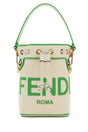 FENDI Mini Canvas Bucket Handbag